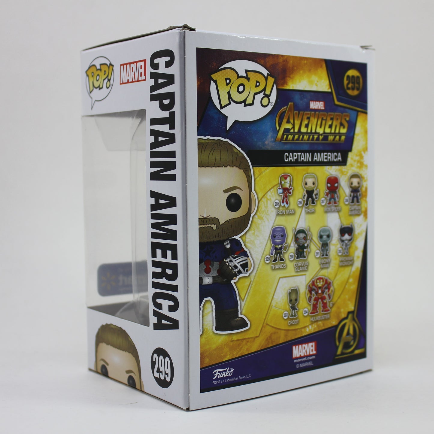 Funko Pop Avengers Infinity War Captain America Bobble Head #299 Walmart Exclusive