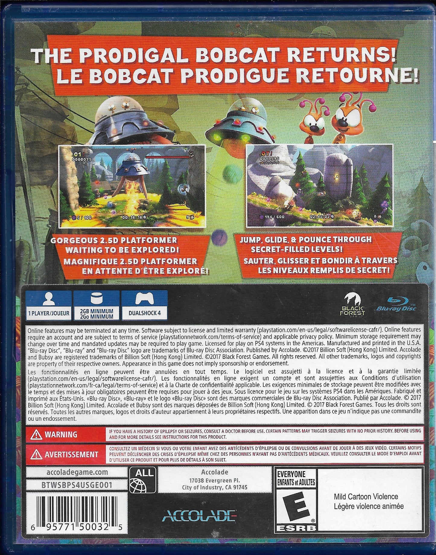 Ps4 Bubsy: The Woolies Strike Back