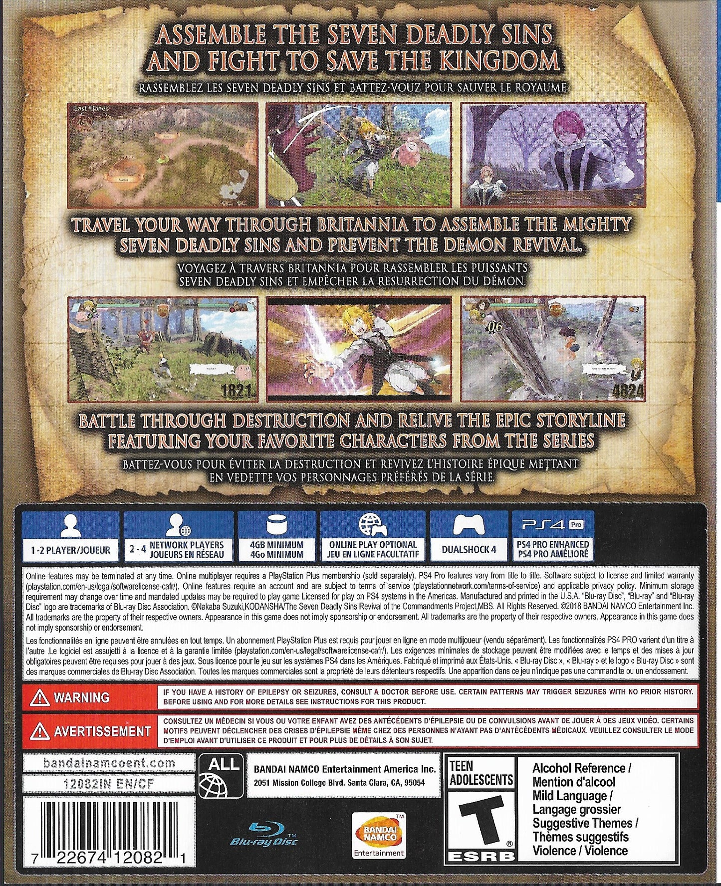 Ps4 The Seven Deadly Knights of Britannia