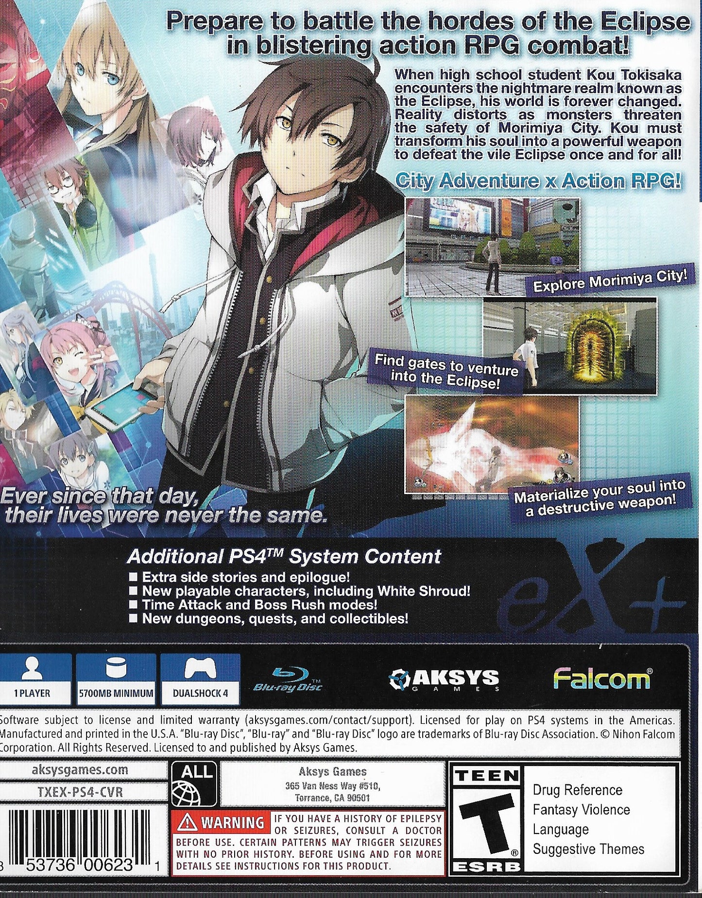 Ps4 Tokyo Xanadu eX+