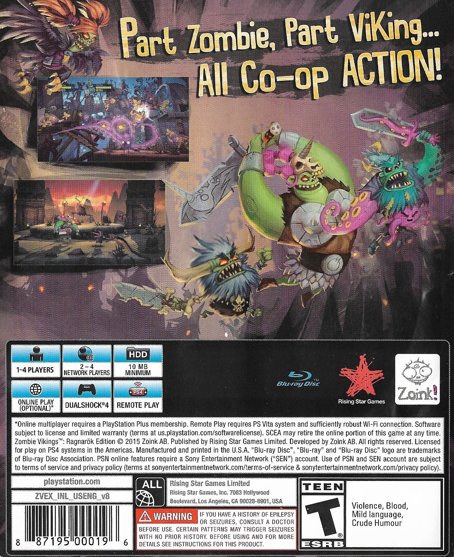 Ps4 Zombie Viking Ragnarok Edition