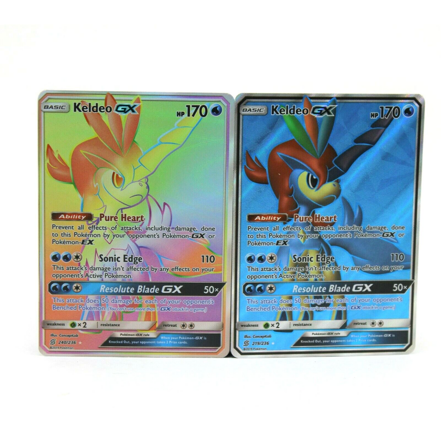 Keldeo GX Sun & Moon Unified Minds Secret and Ultra Rare Pokemon Card NM-M