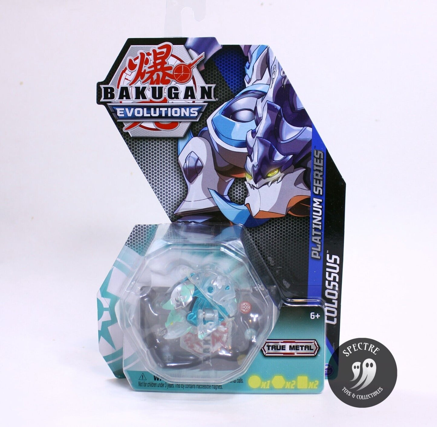 Bakugan Evolutions True Metal - Colossus (Blue,Glacier) Platinum Series