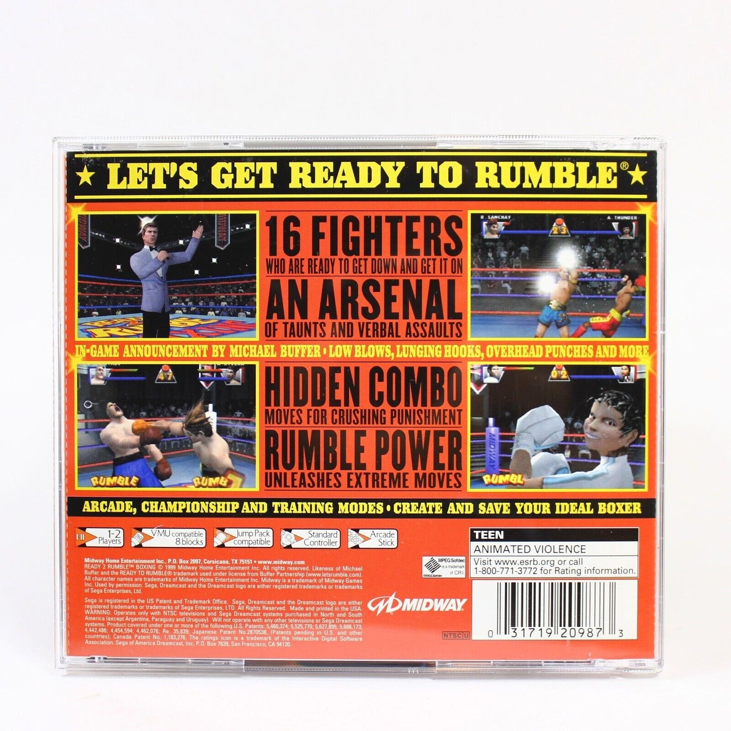 Ready 2 Rumble Sega All Stars (Dreamcast, 1999)- *Case, Artwork & Manual Only