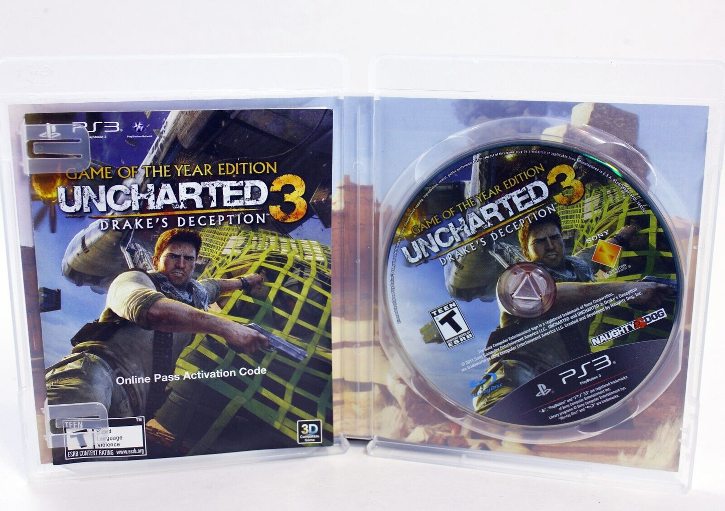 Uncharted 3: Drake's Deception Game of The Year Edition (PS3, 2011)-Complete