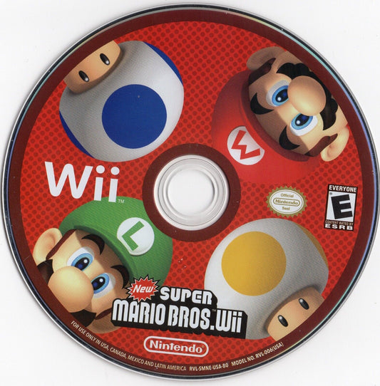 New Super Mario Bros. Wii (Nintendo Wii, 2009) - Disc Only