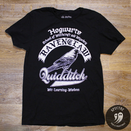 Harry Potter Hogwarts Ravenclaw Quidditch Black T Shirt- Men's Medium