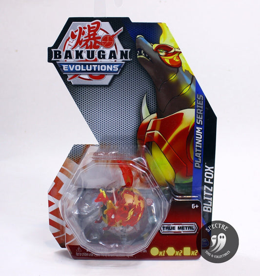 Bakugan Evolutions True Metal - Blitz Fox (Red) Platinum Series