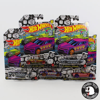 Hot Wheels 2021 Halloween Day of The Dead 1-5 Complete Set