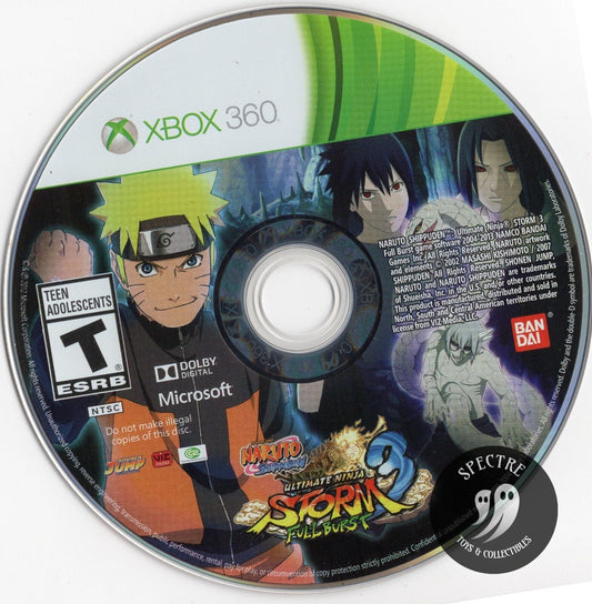 Naruto Shippuden Ultimate Ninja Storm 3: Full Burst (Xbox 360, 2013)-Disc Only