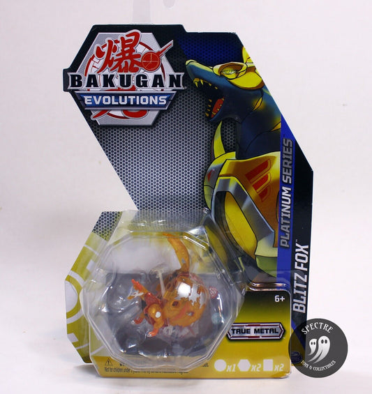 Bakugan Evolutions True Metal - Blitz Fox (Orange) Platinum Series