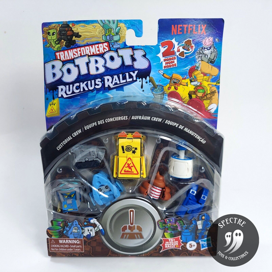 Transformers BOTBOTS Ruckus Rally - Custodian Crew (Series 6)