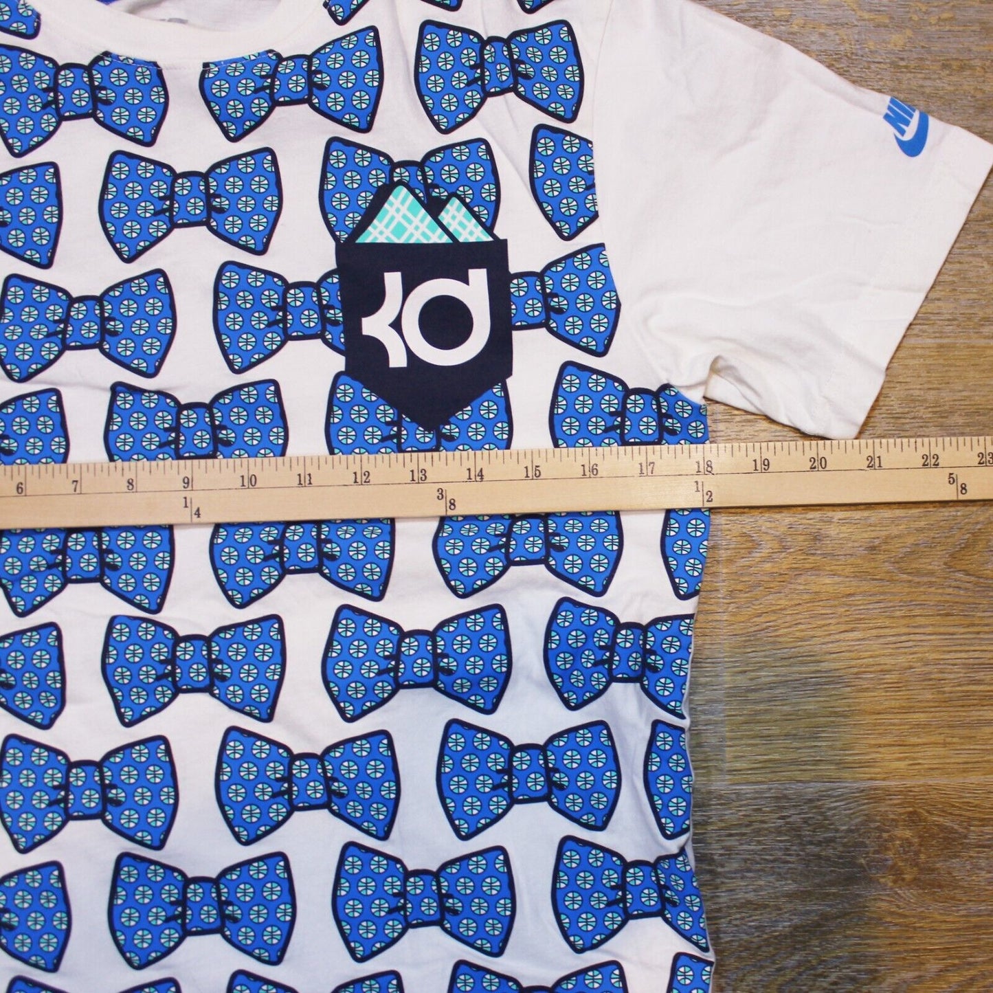 Nike Kevin Durant KD Nerd Bow Tie Blue/White Graphic T-Shirt -  Men's Size Small