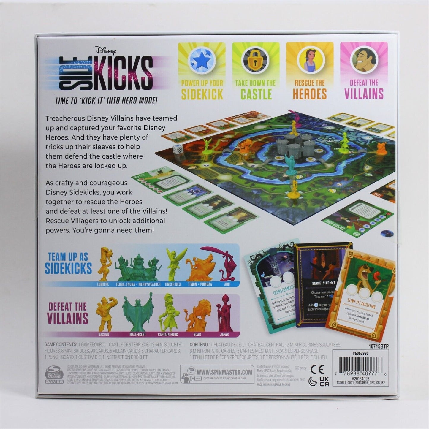 Disney Sidekicks Strategy Board Game SpinMaster New