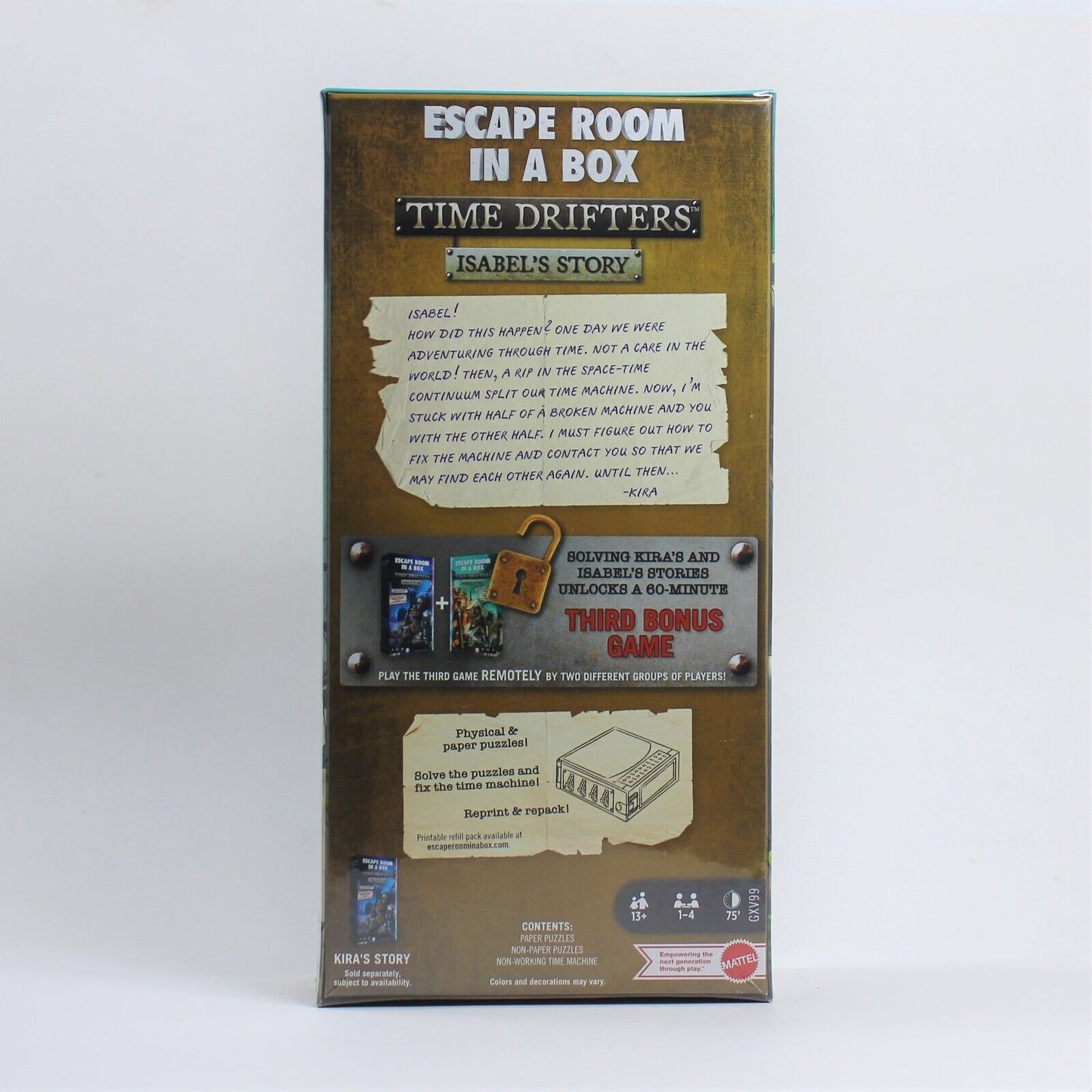 Escape Room In A Box: Time Drifters Isabel's Story Game