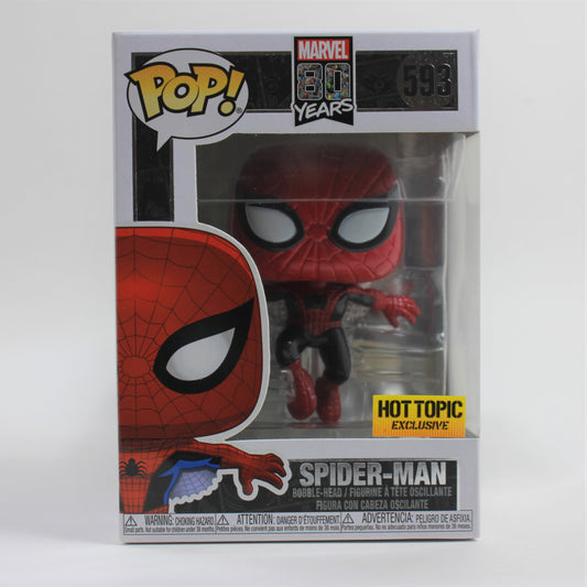 Funko Pop! Marvel 80 years Spider-Man (Metallic) #593 Hot Topic Exclusive