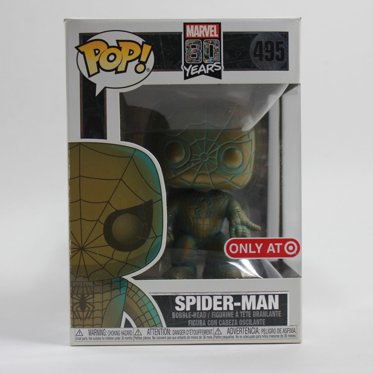 Funko Pop! Marvel 80 Years Spider-Man (Patina) Bobble-Head #495 Target Exclusive