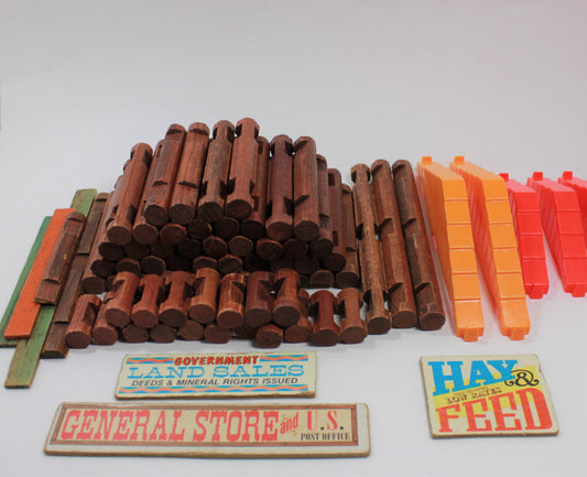 Lincoln Logs General Store & Accessories Lot