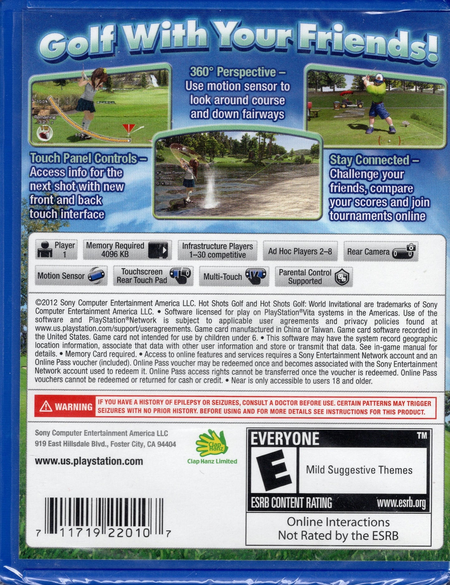 PS Vita Hot Shots Golf World Invitational