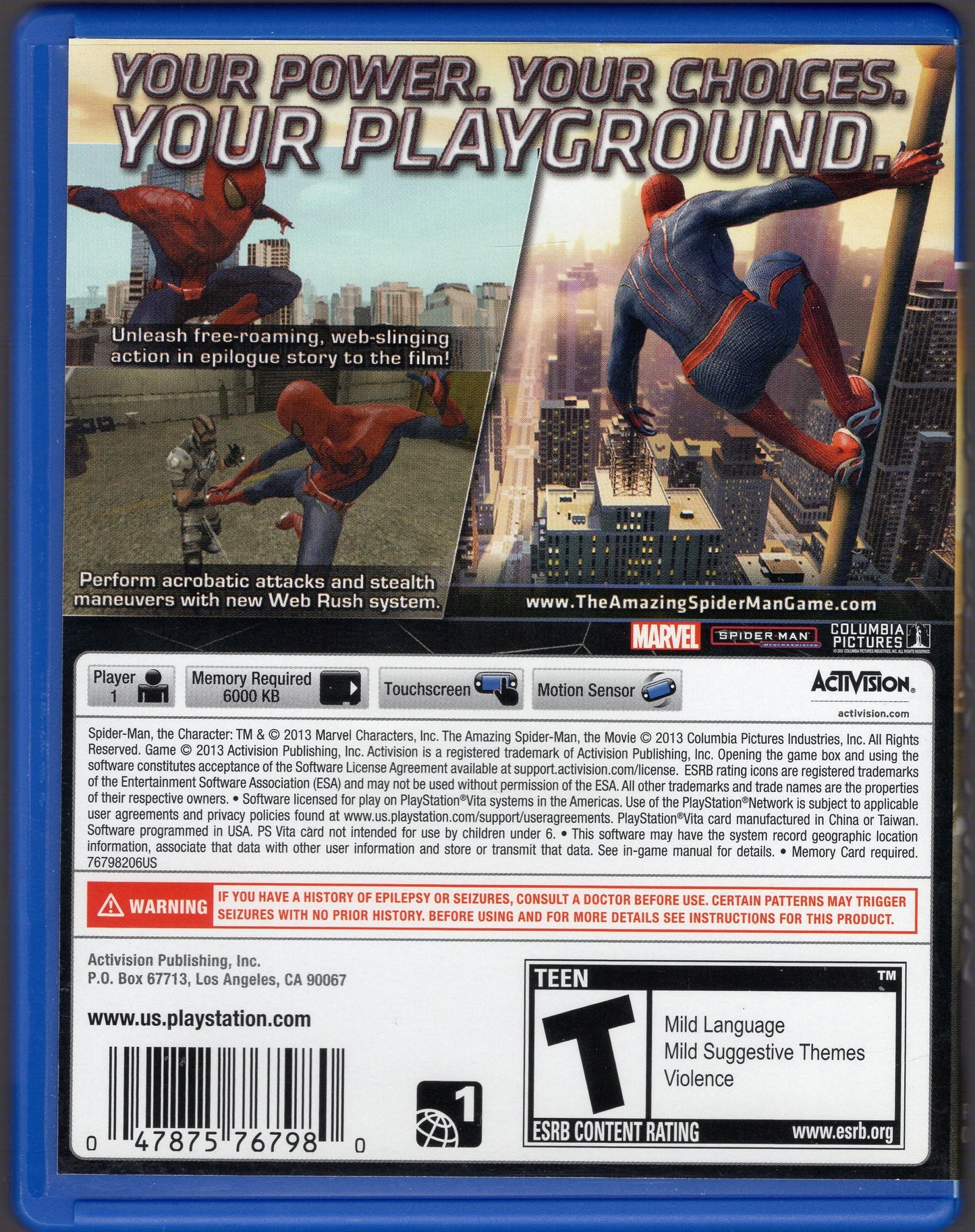 PS Vita The Amazing Spider-Man