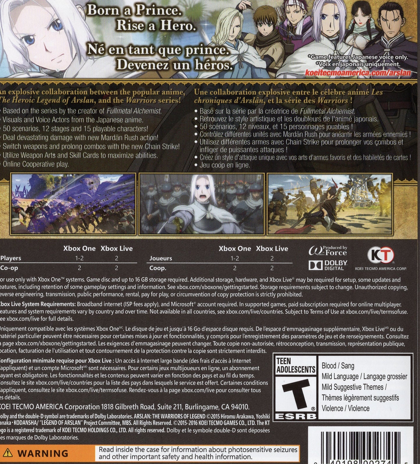 Arslan: The Warriors of Legend - Xbox One