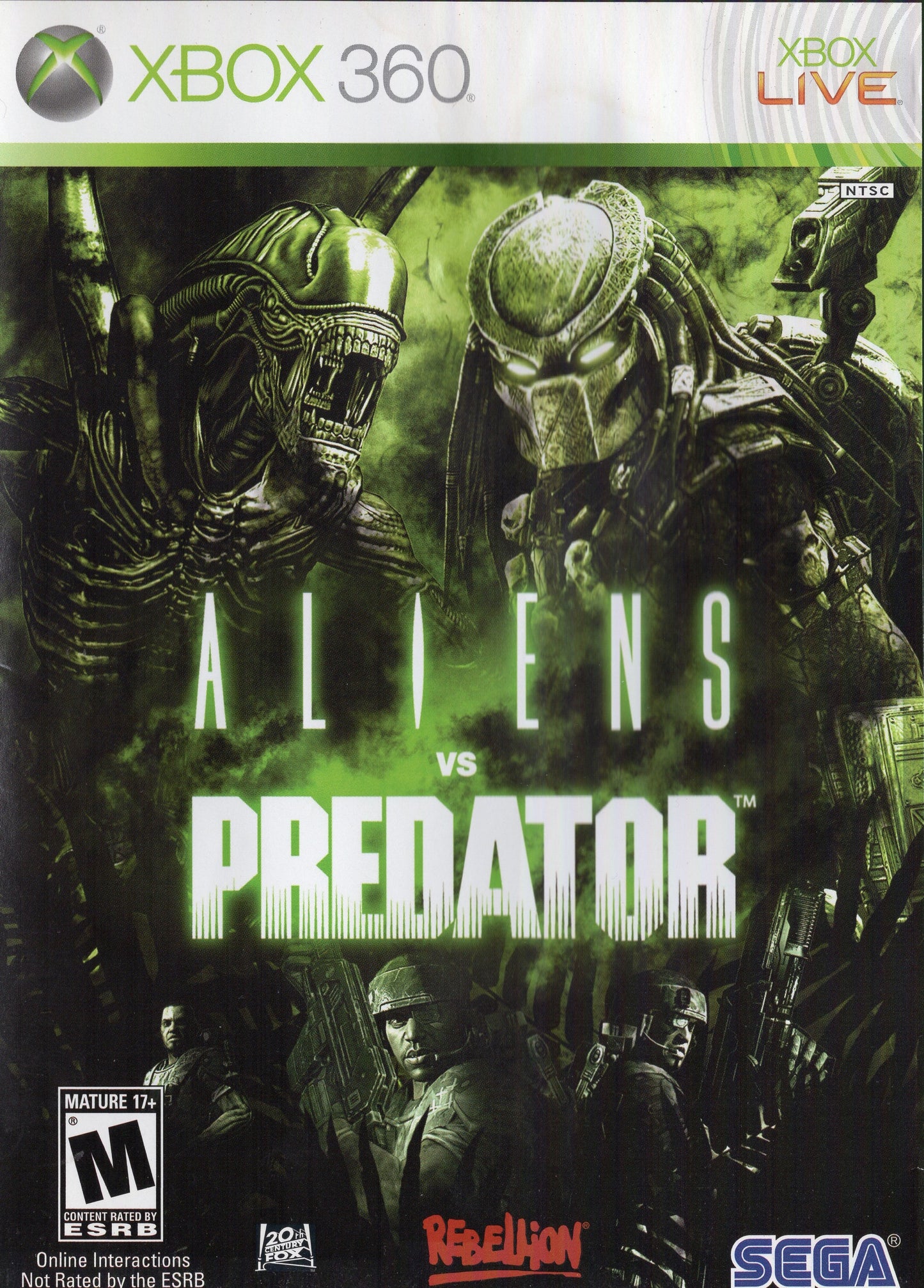 Xbox 360 Alien vs Predator