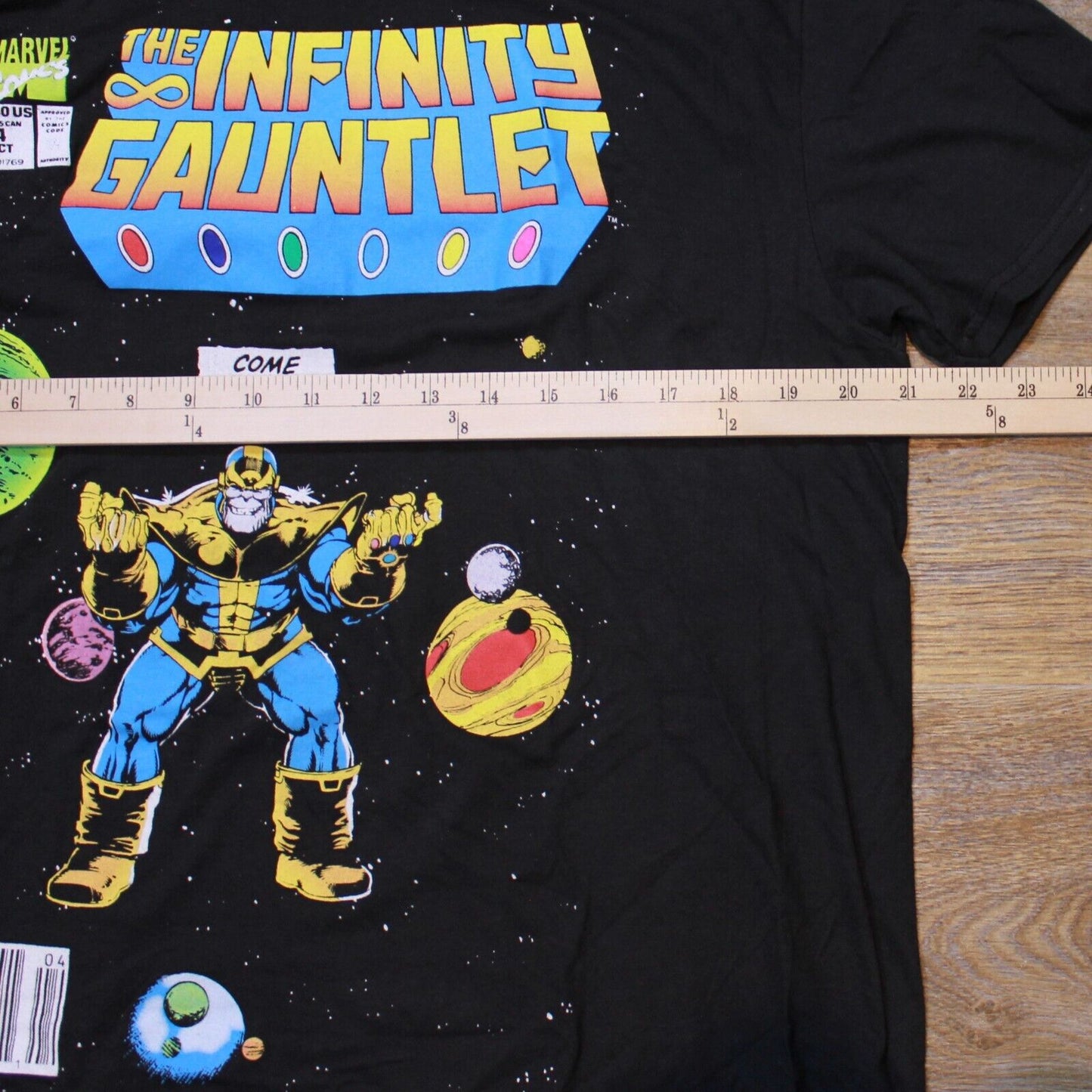 Marvel Comics The Infinity Gauntlet Comic Book Cover Thanos wGlove Men's - Large