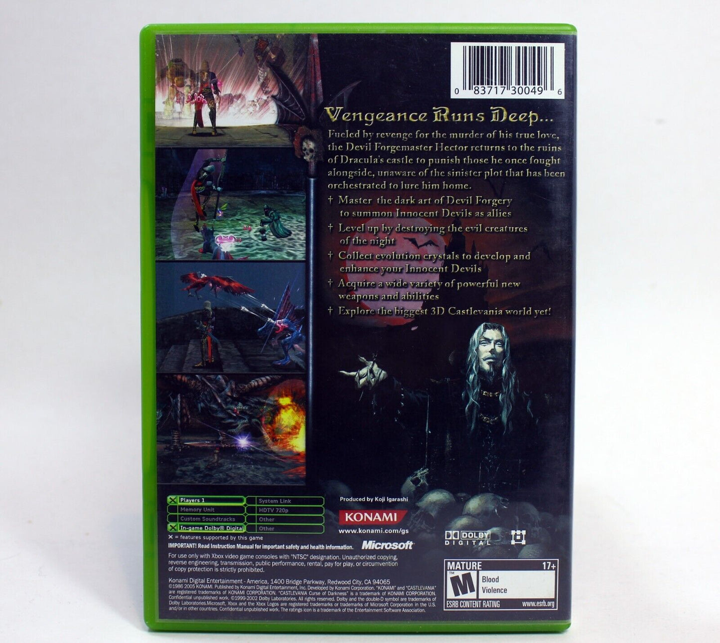 Castlevania: Curse of Darkness (Microsoft Xbox, 2005)