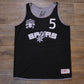 Spurs Youth League Basketball Jersey Reversible Black/Grey Youth Unisex - Small