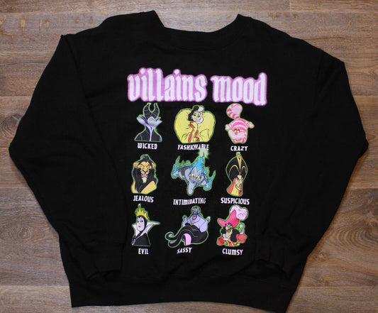 Disney Villains Mood Sweater Pull Over Women's - Large