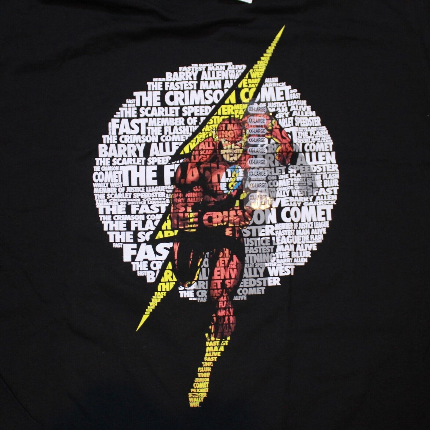 Justice League The Flash 'Names' T-shirt Mens - XXL New With Tags