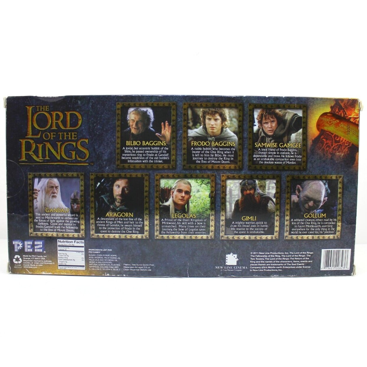 Lord of the Rings Pez Collectors Limited Edition 8 Characters Pez