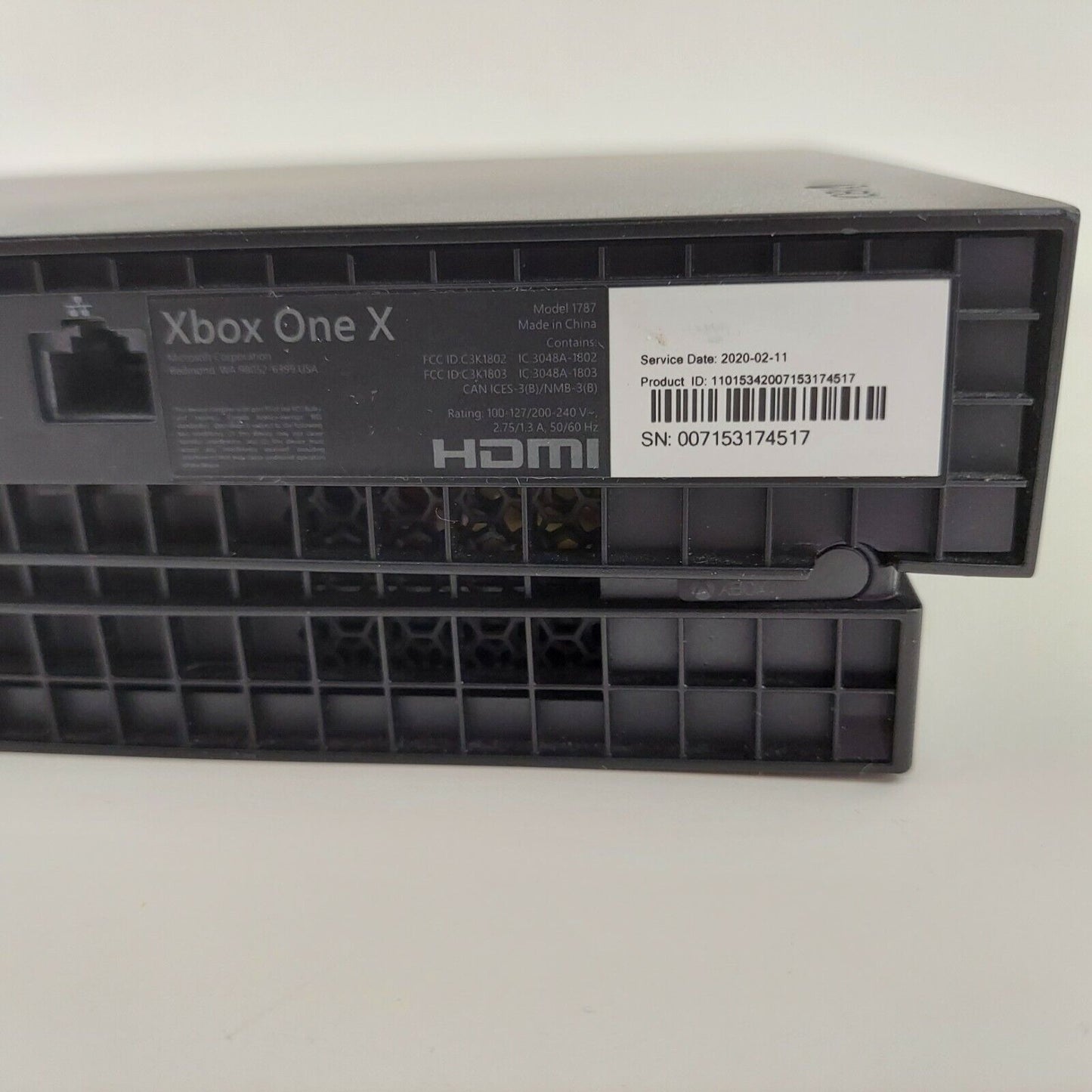 Microsoft Xbox One X 1TB Console Black w/White Controller