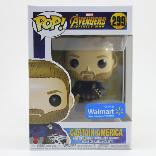 Funko Pop Avengers Infinity War Captain America Bobble Head #299 Walmart Exclusive